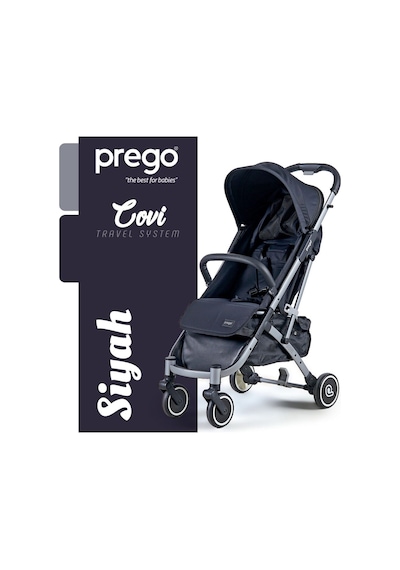 Prego 2024 Covi Kabin Tipi Bebek Arabası - Siyah Tek (Tek Araba)