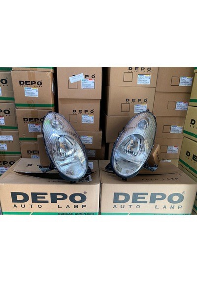 Nıssan Micra 2003-2007 Arası Depo Sağ Ve Sol Far Takım Beyaz 26060-ax700 / 26010-ax700