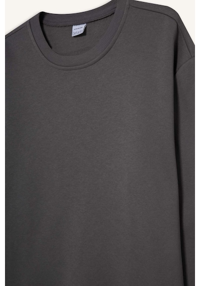 Defacto Relax Fit Bisiklet Yaka Kalın İçi Yumuşak Tüylü Basic Düz Sweatshirt T5139az25augr438 Gri-gr438 Defacto Relax Fit Bisiklet Yaka Kalın İçi Yumuşak Tüylü Basic Düz Sweatshirt T5139az25augr438 Gri-gr438