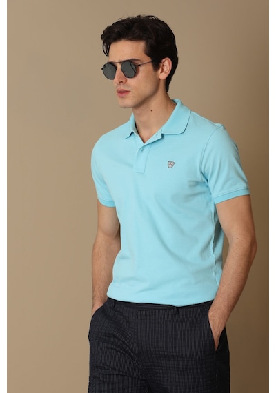 Lufian Erkek Laon Spor Polo Yaka T-Shirt 627111040091 Aqua Mavi