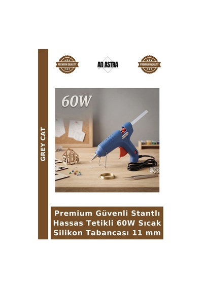 Premium Güvenli Stantlı Hassas Tetikli 60w Sıcak Silikon Tabancası 11 Mm