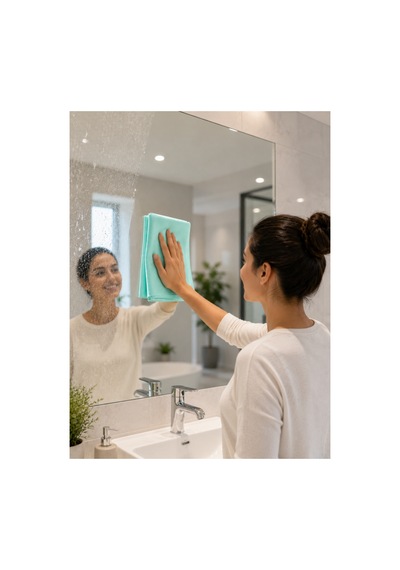 Ersmikrofiber Cam Bezi Çizmeden Temizlik Sağlayan Yüksek Su Emici Cam Silme Bezi 40x60 Cm