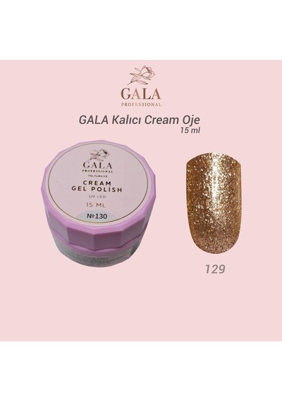 Gala Cream Kalıcı Oje 15 Ml No:129