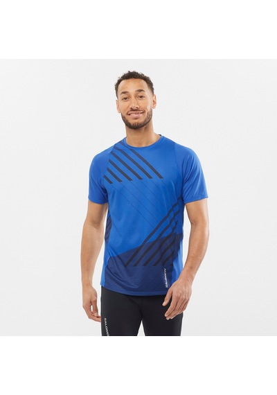 Salomon Sense Aero Erkek Koşu Tişört Nautical Blue Lc1872800 Mavi