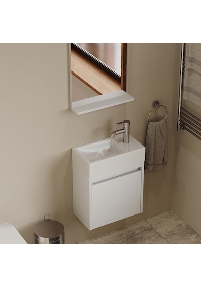 Aqua Bagno Minizia Banyo Dolabı 45 X 32 Cm. Beyaz,lavabo Dahil Abs.50.35.01.02 Aqua Bagno Minizia Banyo Dolabı 45 X 32 Cm. Beyaz,lavabo Dahil Abs.50.35.01.02