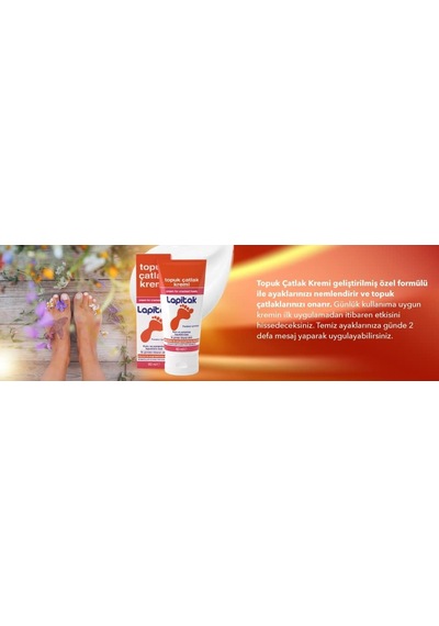 Lapitak Topuk Çatlak Kremi 60ml - Ayak Kremi - Ayak Bakımı - Ayaklardaki Çatlakları Engenlemeye Yardımcı Olur. Ku