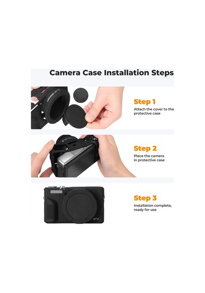 K&f Concept Canon G7x Mark Iıı Black Siyah Slikon Kılıf