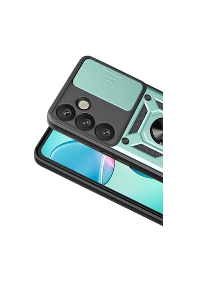 Samsung Galaxy Uyumlu S26 Plus Pars Lens Yüzüklü Silikon - Yeşil Bz8683140916763
