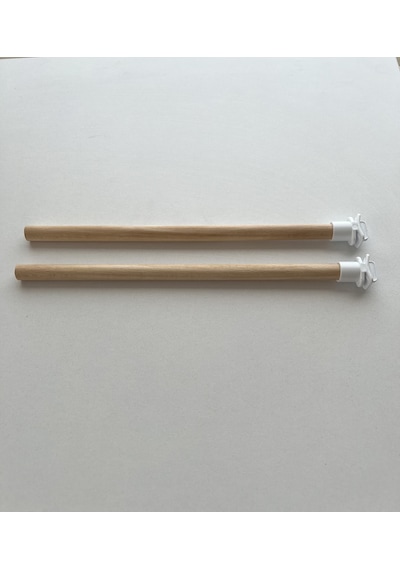Paks Pet Ahşap Kuş Tüneği Muhabbet Kuşu Tüneği 2'li 25 CM