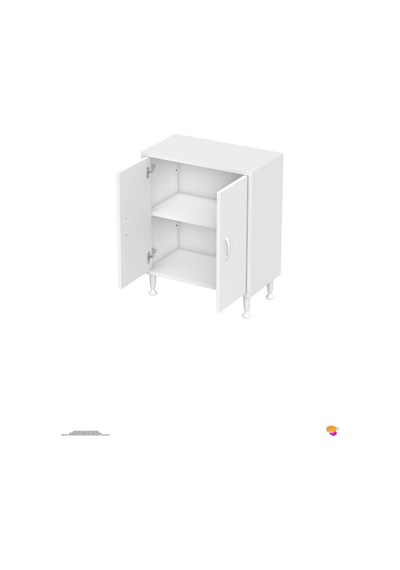 Söke 60 Cm Çok Amaçlı Kapaklı 1 Raflı 2 Bölmeli Komidin Dolap 60 Cm