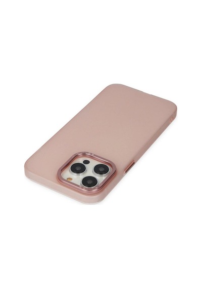 Apple iPhone  Uyumlu- 14 Pro Kılıf Modos Metal Kapak - Pembe