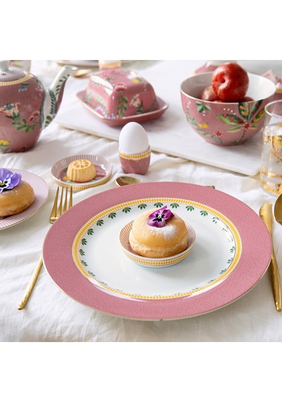 Pembe Porselen Yemek Tabağı 26,5 Cm