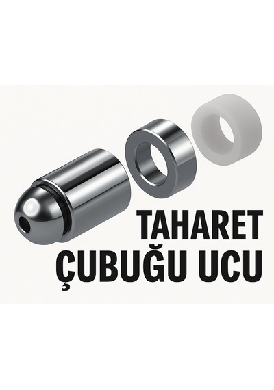 Taharet Çubuğu Uyumlu Plastik Krom Uç Dayanıklı, Şık Ve Kolay M