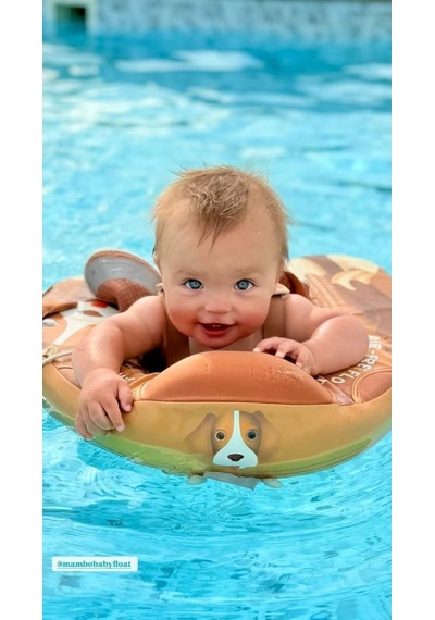 Mambobaby Yüzme Simidi - Puppy, Emniyetli, Gölgelikli Ve Ayak Destekli