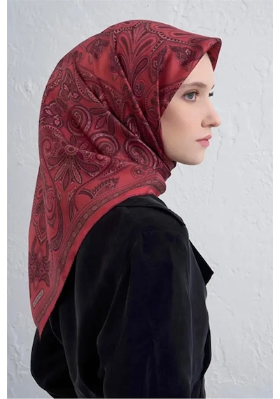 Armine Sura İpek Eşarp -2025/2026 -9421 Kırmızı