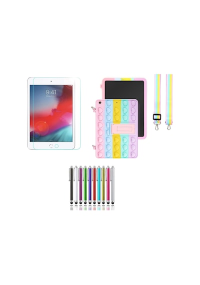 Ipad Mini 2 Kılıf A1489 A1490 A1491 Askılı Kılıf Popit Standlı Kılıf Ekran Koruyucu+kalem Arka Kapak
