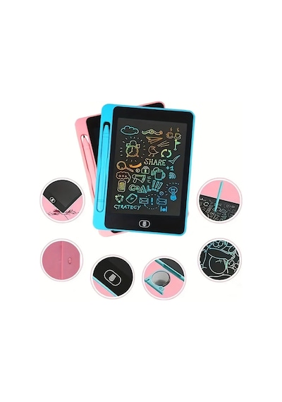 6.5/8.5 İnç Lcd Yazma Tableti Çizim Tahtasında Montessori Eğitici Çizim 8.5-light Blue Mavi