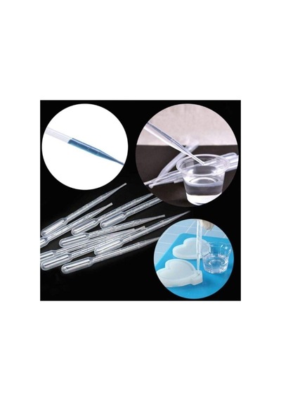Epoksi Reçine Damlalık, Mum Esans Damlalık 9 Adet 3ml Likit Aktarma Pipet, Malzemeleri, Likit Aktarma Çok Renkli