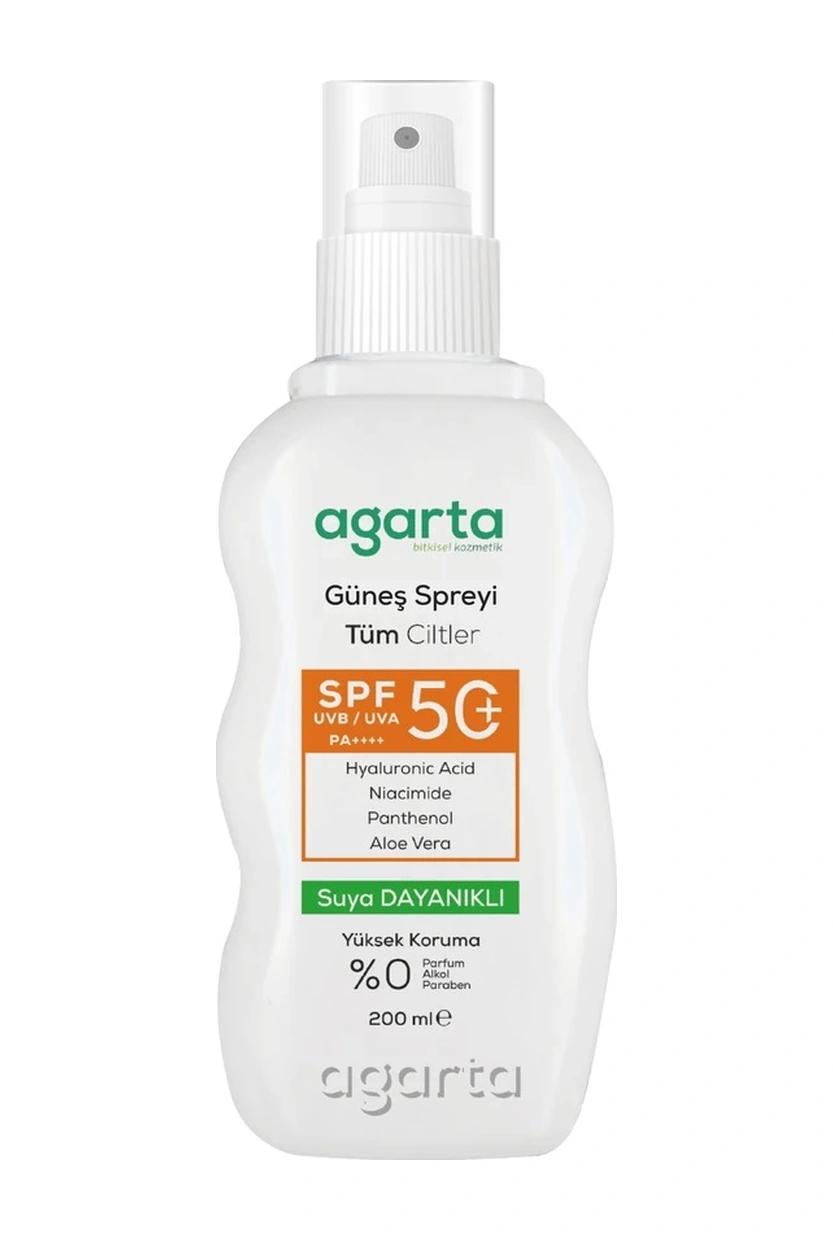 Agarta Güneş Spreyi Tüm Ciltler Spf 50 Sunscream 200 Ml