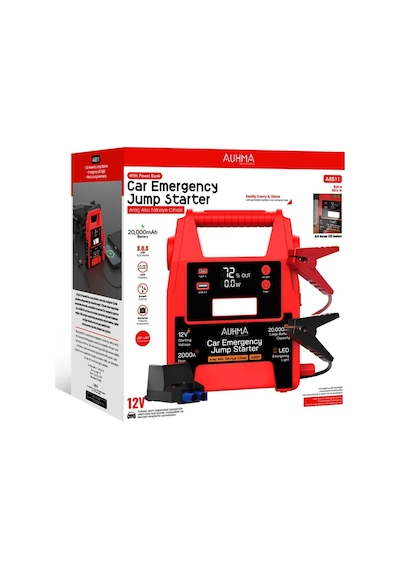 Auhma A8811 20000mah 2000a Peak Araç Akü Takviye Cihazı & Powerbank - 12v Jump Starter
