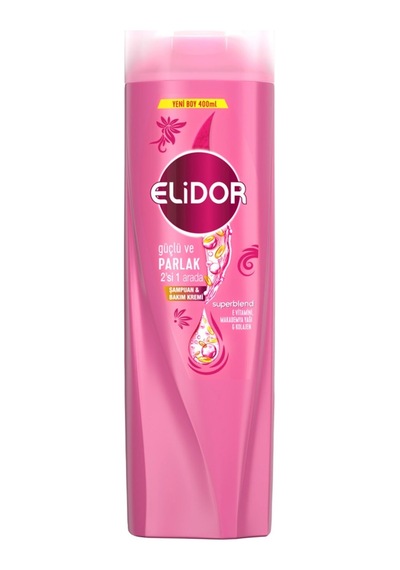 Elidor Superblend 2'si 1 Arada Şampuan Ve Saç Bakım Kremi 400 Ml Güçlü Ve Parlak 5'li Avantaj P Tarı