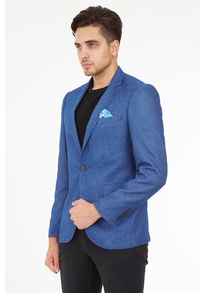 Sposo 5132 Dar Kalıp Yarım Astarlı Açık Lacivert Erkek Blazer Ceket Açık Lacivert