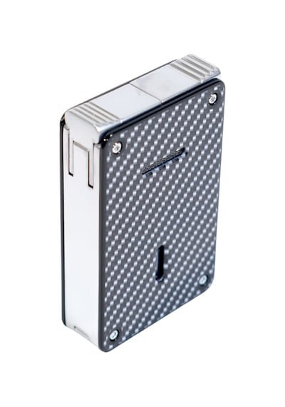 Caseti Çift Torch Pürmüz & Tek Torch Mum Alev Delicili Karbon Desenli Metal Puro Çakmağı
