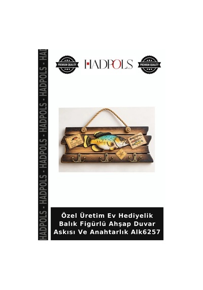 Özel Üretim Ev Hediyelik Balık Figürlü Ahşap Duvar Askısı Ve Anahtarlık Alk6257