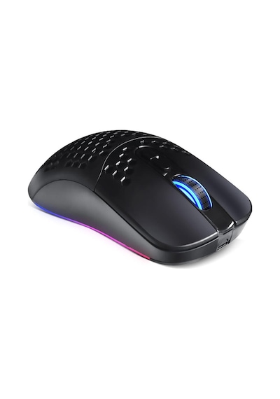 Valkyrie Kablosuz Petek Tasarım Şarjlı Gaming Mouse Rgb Aydınlatmalı 3200 Dpı Ultra Hafif Siyah -