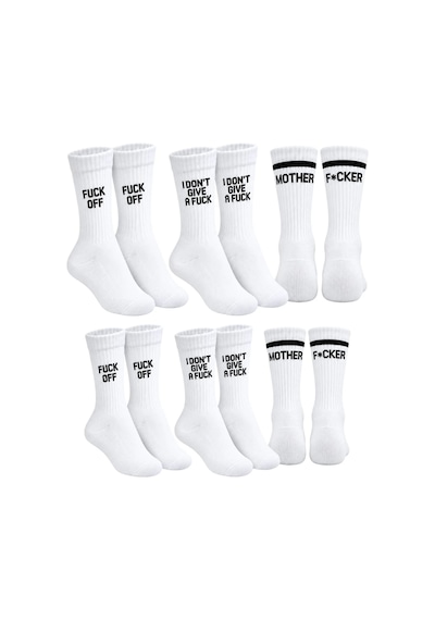 Genel Unisex Beyaz Yazılı Çorap Esprili Sloganlı Uzun Soket Günlük Spor Rahat 6lı Beyaz / 39-44 / 6 Adet Genel Unisex Beyaz Yazılı Çorap Esprili Sloganlı Uzun Soket Günlük Spor Rahat 6lı Beyaz / 39-44 / 6 Adet