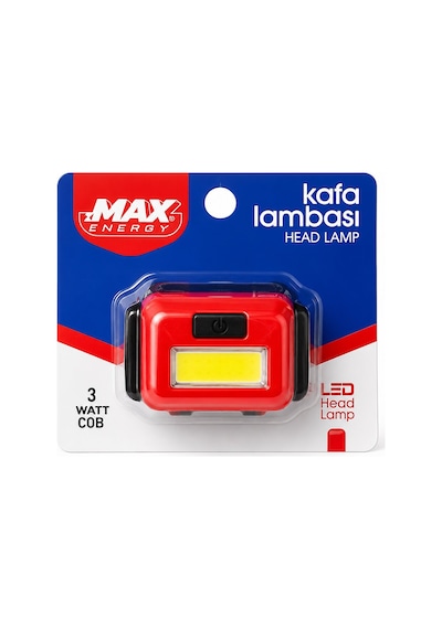Zmax Energy Max-3146 Kafa Lambası Fener 4.5v 3w Cob Led 120lümen 3-kademe Işık Ayarı- Flaşör Pilli - 12'li Paket