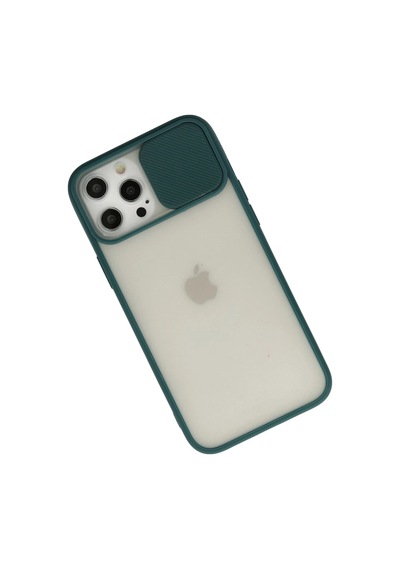 Newface - 566 - İphone 12 Pro Max Kılıf Palm Buzlu Kamera Sürgülü Silikon - Matxzngz - - Yeşil