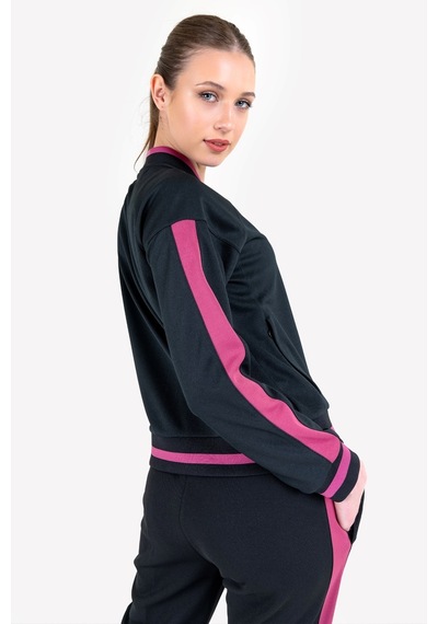 Lescon Siyah Kadın Fermuarlı Sweatshirt 23n-2122