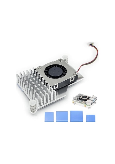 Raspberry Pi 5 Aktif Soğutucu 30mm 5000 Rpm Sessiz Fan, 5v Gpıo, Metal Gövde, Termal Throttli Standart