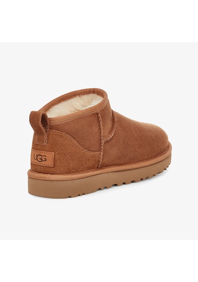 Ugg Classic Ultra Mini Chesnut Kadın Kahverengi Bot Düz 1116109 Kahverengi