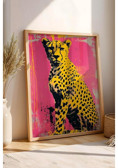 Çita Pop Art Çerçeveli Tablo - Pop Art Poster Tablo
