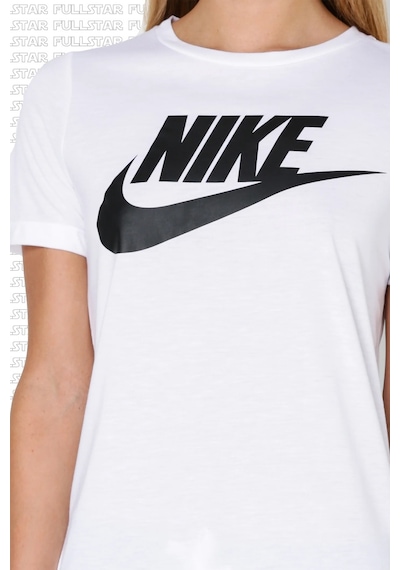 Nike Futura White Tee Dökümlü Hafif Parlak Modal Örme Solmaya Dayanıklı Unisex Beyaz Tişört Beyaz