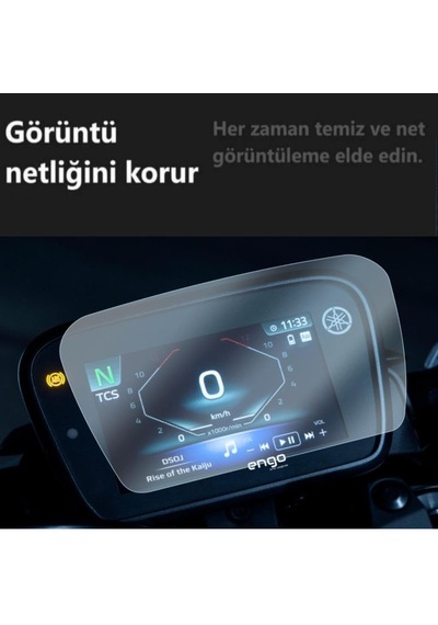 Lexroo Yamaha Mt-125 5 İnç İle Uyumlu Ekran Koruyucu Tft Dijital Gösterge Paneli 9h Nano Esnek Cam Şeffaf