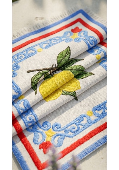 Solea Embroidered Kokteyl Peçetesi Çok Renkli
