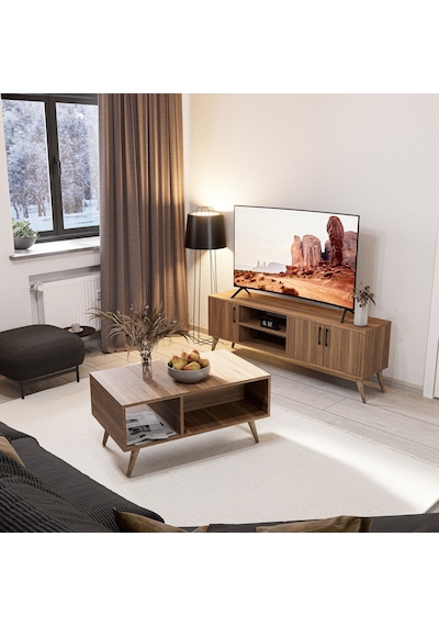 Mezza Set 1582-2072 Exxen Tv Ünitesi + Exxen Orta Sehpa - Ürgüp Rengi Mezza Set 1582-2072 Exxen Tv Ünitesi + Exxen Orta Sehpa - Ürgüp Rengi