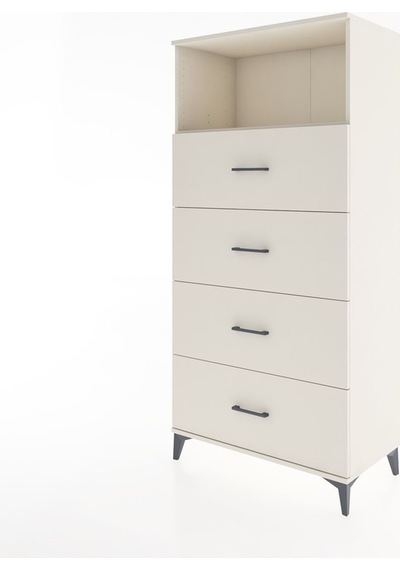 Hyperion Dolap Tek Raflı 4 Çekmeceli 88x44x182 Aytaşı-aytaşı Aytaşı