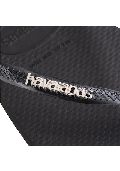 Havaianas Square Logo Metallic Blacksilver Siyah Kadın Terlik Siyah
