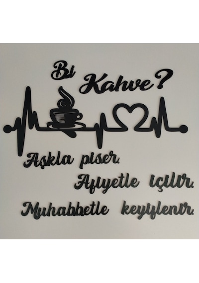 Mutfak Duvar Süsü "bi Kahve" Çok Şık