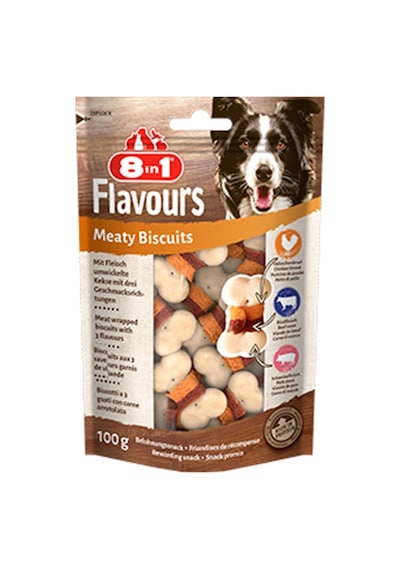 8in1 Flavours Meaty Biscuits Kıtır Köpek Ödül Maması 100 G
