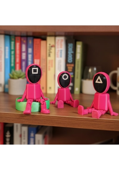 Squid Game Komuta Takımı 3'lü Set 3d Baskı Figür Oyuncak