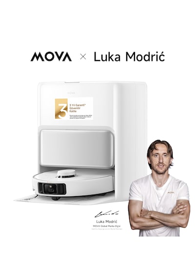 MOVA P50 Pro Ultra 19000 PA Emiş Güçlü Robot Süpürge Beyaz