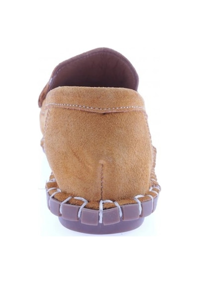 Dgn 600-23y Kadin Dikiş Detayli Metal Tokali Loafer Ayakkabi 600-2109-R6022 Turuncu