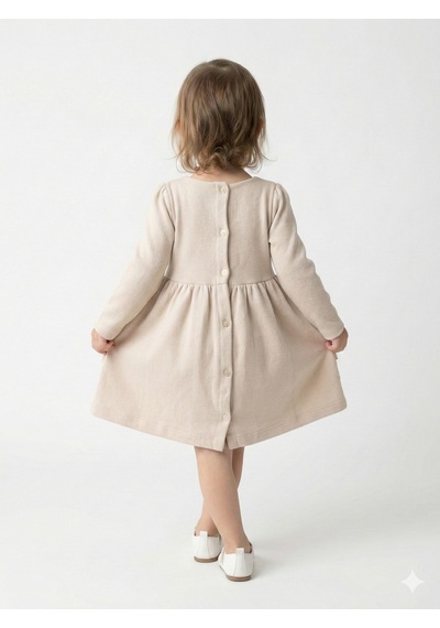 Xo Kids Kız Çocuk Elbise 9-24 Ay 52134 Bej