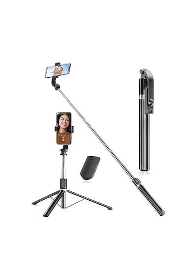 3in1 Bluetooth Kumandalı Ayaklı Selfie Çubuğu Tripod 170 Cm