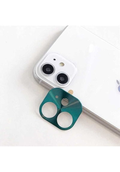 Apple Uyumlu iPhone 11 Zore Metal Kamera Koruyucu Yeşil